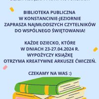 Światowy Dzień Książki i Praw Autorskich w Bibliotece Głównej- 23-27.04.2024 r.