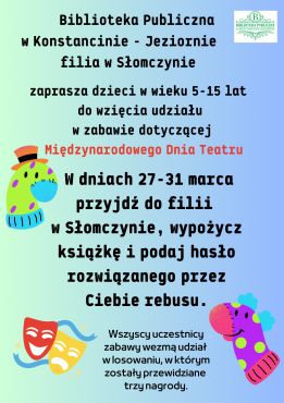 Zabawa Czytelnicza w filii w Słomczynie 27-31.03.2023 r.