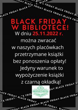 Black Friday w bibliotece! - 25.11.2022