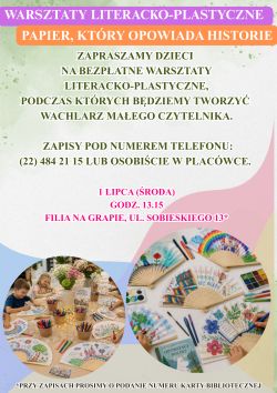 Warsztaty literacko-plastyczne  „Papier, który opowiada historie”