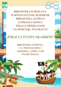 ,,Piraci i wyspa skarbów'' - spektakl teatralny dla dzieci