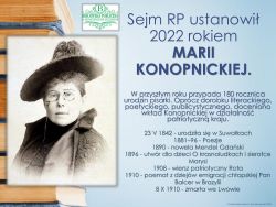 2022 rokiem Marii Konopnickiej - 15.10.2021