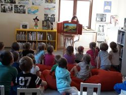 19 września - lekcja biblioteczna dla starszaków z przedszkola "Bimbo".