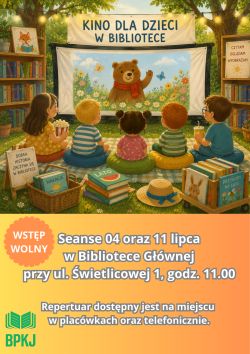 Seans filmowy dla dzieci z cyklu ,,Spotkanie z bajką'' w Bibliotece Głównej