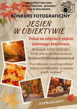 Konkurs fotograficzny ,,Jesień w obiektywie'' 22.09-03.10.2025 r.