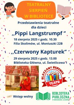 Teatralny sierpień w bibliotece- ,,Czerwony Kapturek''