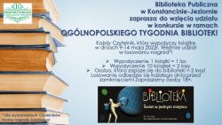 Ogólnopolski Tydzień Bibliotek - konkurs w Bibliotece Głównej - 9.05.2022