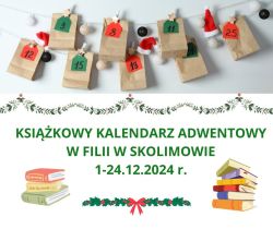 Książkowy kalendarz adwentowy w filii w Skolimowie 01-24.12.2024 r.