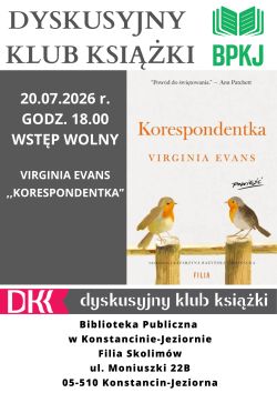Dyskusyjny Klub Książki w filii w Skolimowie