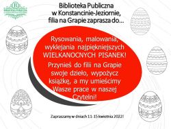 Wielkanocna zabawa "pisankowa" w filii na Grapie - 11.04.2022