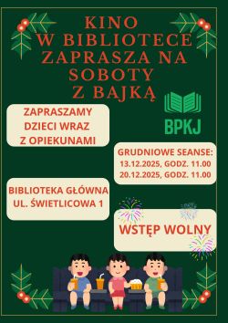 Seans filmowy dla dzieci z cyklu ,,Spotkanie z bajką'' w Bibliotece Głównej