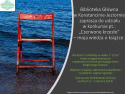 "Czerwone krzesło" - konkurs z wiedzy o książce - 2.01.2023
