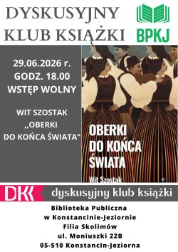 Dyskusyjny Klub Książki w filii w Skolimowie