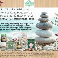 "Książkowy hit minionego lata" - plebiscyt 6.09.2021