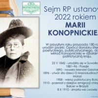 2022 rokiem Marii Konopnickiej - 15.10.2021