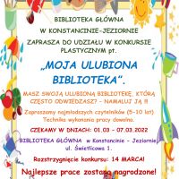 "Moja ulubiona biblioteka" - konkurs w Bibliotece Głównej - 1.03.2022