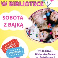 Seans filmowy dla dzieci z cyklu ,,Spotkanie z bajką'' w Bibliotece Głównej 28.12.2024 r.