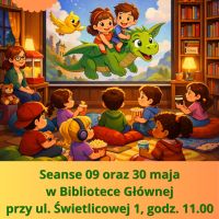 Seans filmowy dla dzieci z cyklu ,,Spotkanie z bajką'' w Bibliotece Głównej