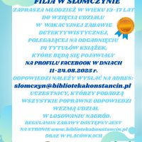 Zabawa ,,Letni detektyw książkowy''