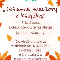 Polecamy książki na długie, jesienne wieczory 06-17.10.2025 r.