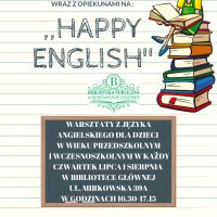 Biblioteka Publiczna w Konstancinie-Jeziornie zaprasza dzieci wraz z opiekunami na "HAPPY ENGLISH".