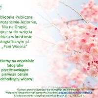 Konkurs fotograficzny "Pani Wiosna" w filii na Grapie - 13.03.2023