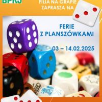 ,,Ferie z planszówkami'' w filii na Grapie- 03-14.02.2025 r.