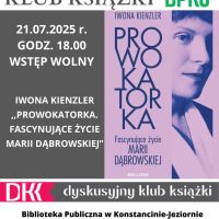 Dyskusyjny Klub Książki w filii w Skolimowie- 21.07.2025 r.