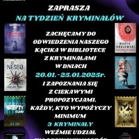 ,,Tydzień kryminałów'' w Bibliotece Głównej 20-25.01.2025 r.