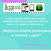 W dniach 4-10 marca obchodzimy ,,Tydzień Książki Elektronicznej''!