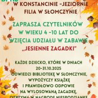 Jesienne zagadki w filii w Słomczynie 20-31.10.2025 r.