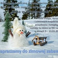 "Zima w przysłowiach" - zabawa dla Najmłodszych w filii na Grapie - 9.01.2023