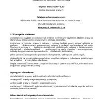 Nabór na stanowisko: Specjalista ds. kadr/ płac/ administracji - 13.01.2022