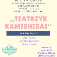 10 maja - Biblioteka Główna zaprasza dzieci na "teatrzyk Kamishibai".