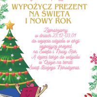 Wypożycz prezent na Święta i Nowy Rok w filii w Opacz 23.12.2025-03.01.2025 r.