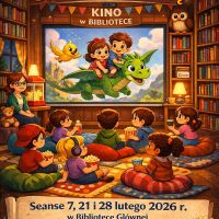 Seans filmowy dla dzieci z cyklu ,,Spotkanie z bajką'' w Bibliotece Głównej