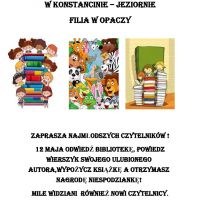 Świętujemy Tydzień Bibliotek w filii w Opaczy! - 12.05.2022