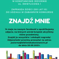 Konkurs ,,Znajdź mnie'' - Biblioteka Główna