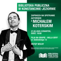 Spotkanie autorskie z Michałem Koterskim w filii na Grapie- 27.02.2025 r.