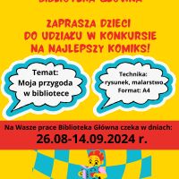 Konkurs na najlepszy komiks w Bibliotece Głównej 26.08-14.09.2024 r.