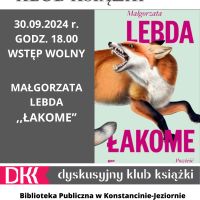 Dyskusyjny Klub Książki w filii w Skolimowie- 30.09.2024 r.