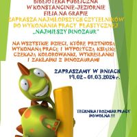 Dzień Dinozaura w filii na Grapie 19.02-01.03.2024 r.