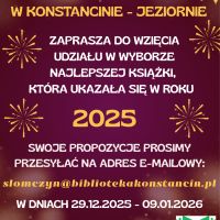 Wybieramy najlepszą książkę 2025 roku!