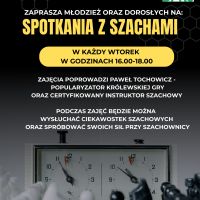 Spotkania z szachami - zajęcia cykliczne w filii w Skolimowie 03, 10, 17, 24, 31 marca