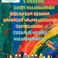 Dzień kolorowanek w Bibliotece Głównej w Konstancinie-Jeziornie - 2.08.2021