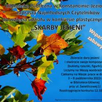 Konkurs plastyczny w Bibliotece Głównej "Skarby jesieni" - 3.10.2022