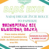 Konkurs plastyczny dla dzieci- ,,Bądź eko!''