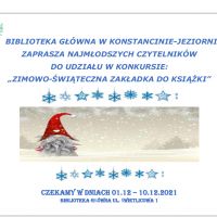 Zimowo - świąteczna zakładka do książki - konkurs w Bibliotece Głównej - 1.12.2021