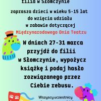 Zabawa Czytelnicza w filii w Słomczynie 27-31.03.2023 r.