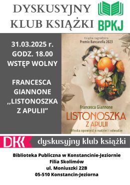 Dyskusyjny Klub Książki w filii w Skolimowie- 31.03.2025 r.